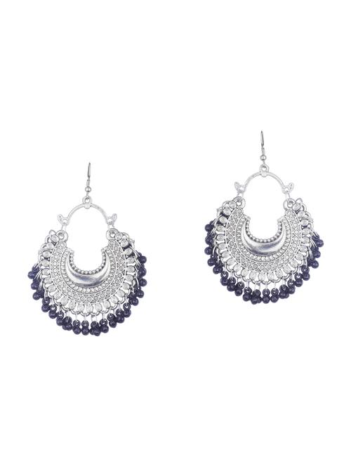 black metal jhumka earring - 16498001 - Standard Image - 1