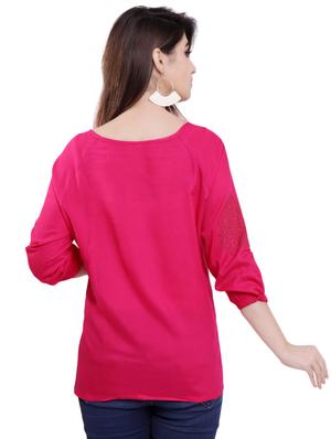 tie up neck printed top - 16498534 - Standard Image - 3