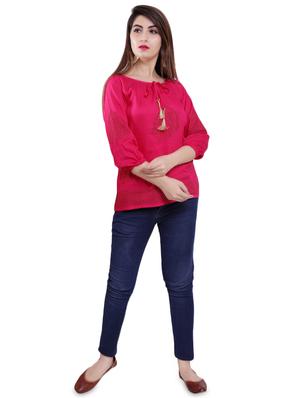 tie up neck printed top - 16498534 - Standard Image - 4