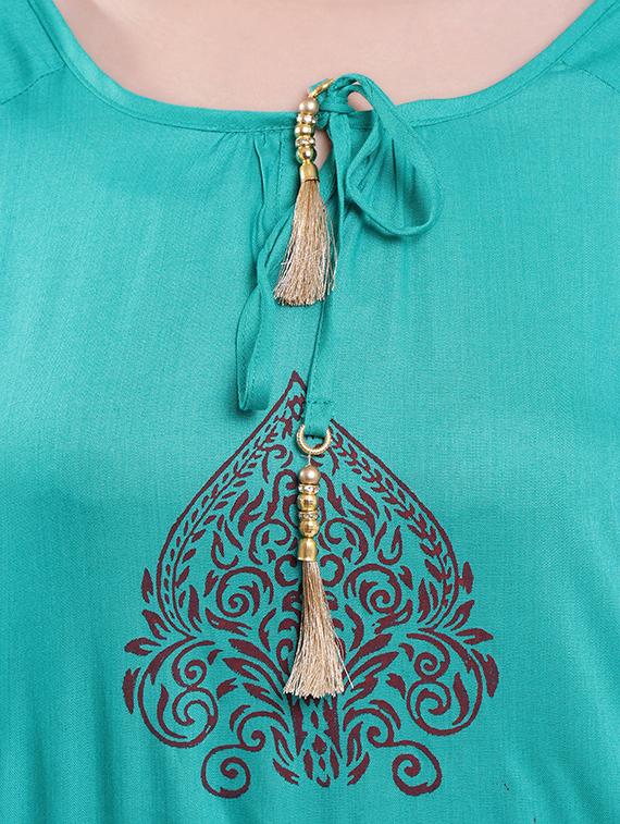 tie up neck printed top - 16498536 - Zoom Image - 5