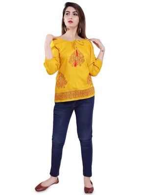 tie up neck printed top - 16498539 - Standard Image - 4