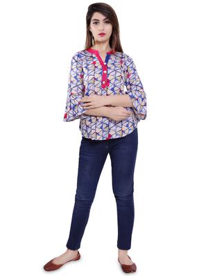 mandarin neck bell sleeved top - 16498545 - Standard Image - 4