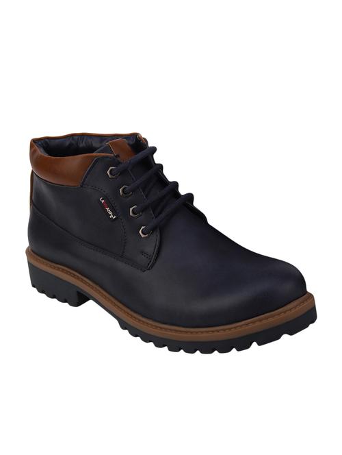 lawman pg3 blue leatherette low ankle boots - 16498639 - Standard Image - 1