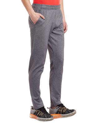 grey solid full length track pant - 16498766 - Standard Image - 2