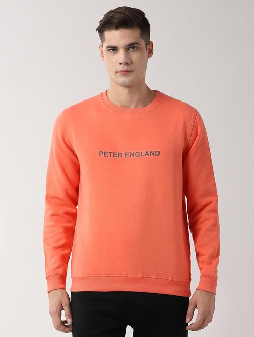 orange chest printed sweatshirt - 16499020 - Standard Image - 1
