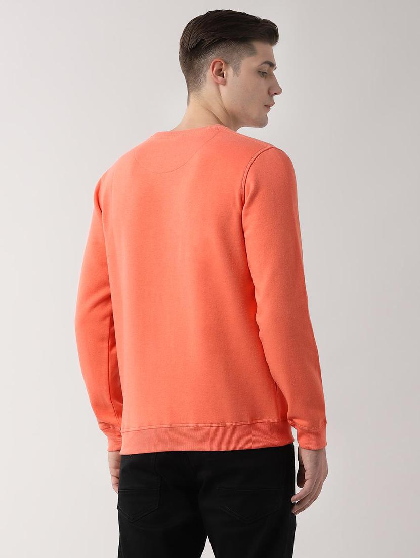 orange chest printed sweatshirt - 16499020 - Zoom Image - 3