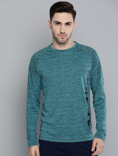 teal typographic print t-shirt - 16499546 - Standard Image - 1