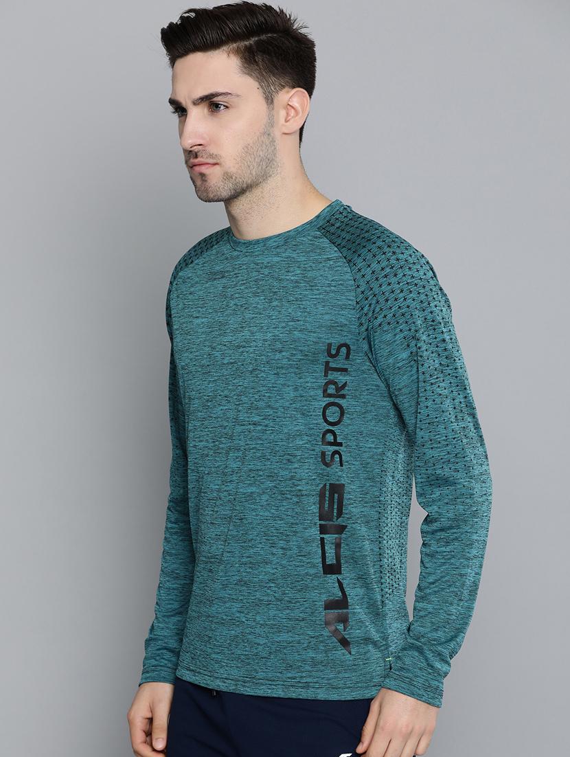 teal typographic print t-shirt - 16499546 - Zoom Image - 2