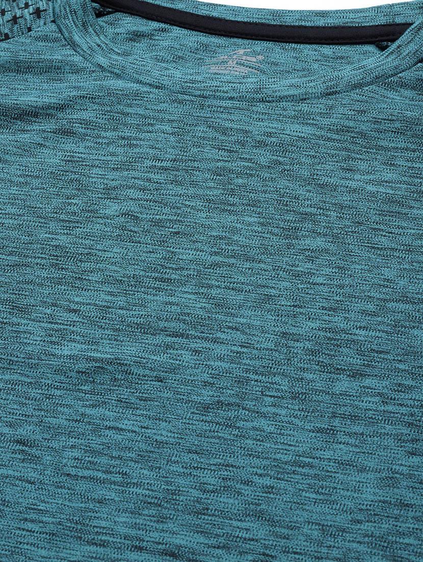 teal typographic print t-shirt - 16499546 - Zoom Image - 5