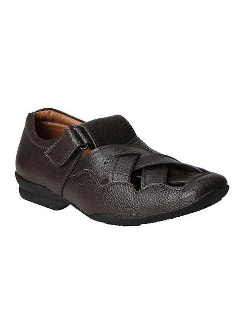 marco ferro brown leatherette back strap sandals - 16499785 - Standard Image - 1