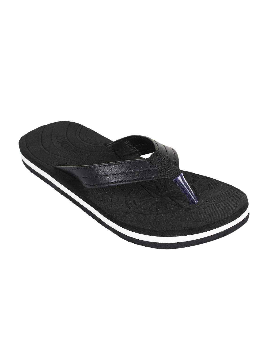 frantofit black leatherette toe separator flip flops - 16499861 - Zoom Image - 1
