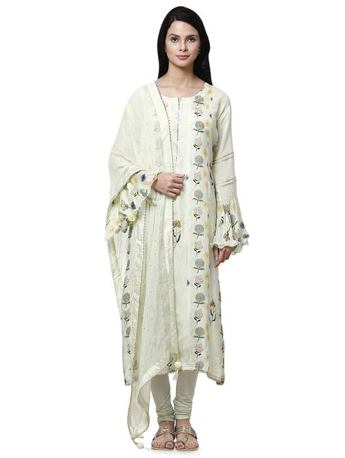 floral printed semi-stitched kurta set - 16499996 - Standard Image - 1