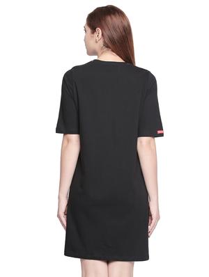 crew neck camouflage shift dress - 16500333 - Standard Image - 3