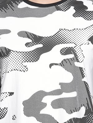 crew neck camouflage shift dress - 16500333 - Standard Image - 4