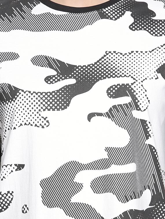 crew neck camouflage shift dress - 16500333 - Zoom Image - 4