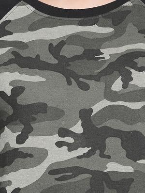 raglan sleeved camouflage sheath dress - 16500337 - Standard Image - 4