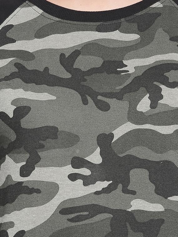 raglan sleeved camouflage sheath dress - 16500337 - Zoom Image - 4