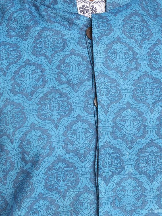 blue printed nehru jacket - 16501525 - Zoom Image - 5