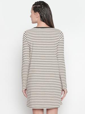 round neck striped quirky shift dress - 16501573 - Standard Image - 3