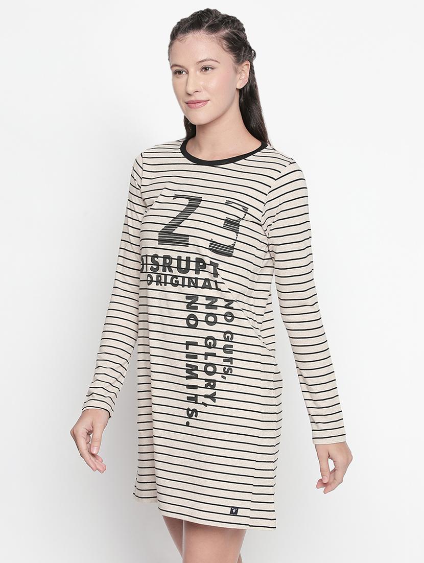 round neck striped quirky shift dress - 16501573 - Zoom Image - 2