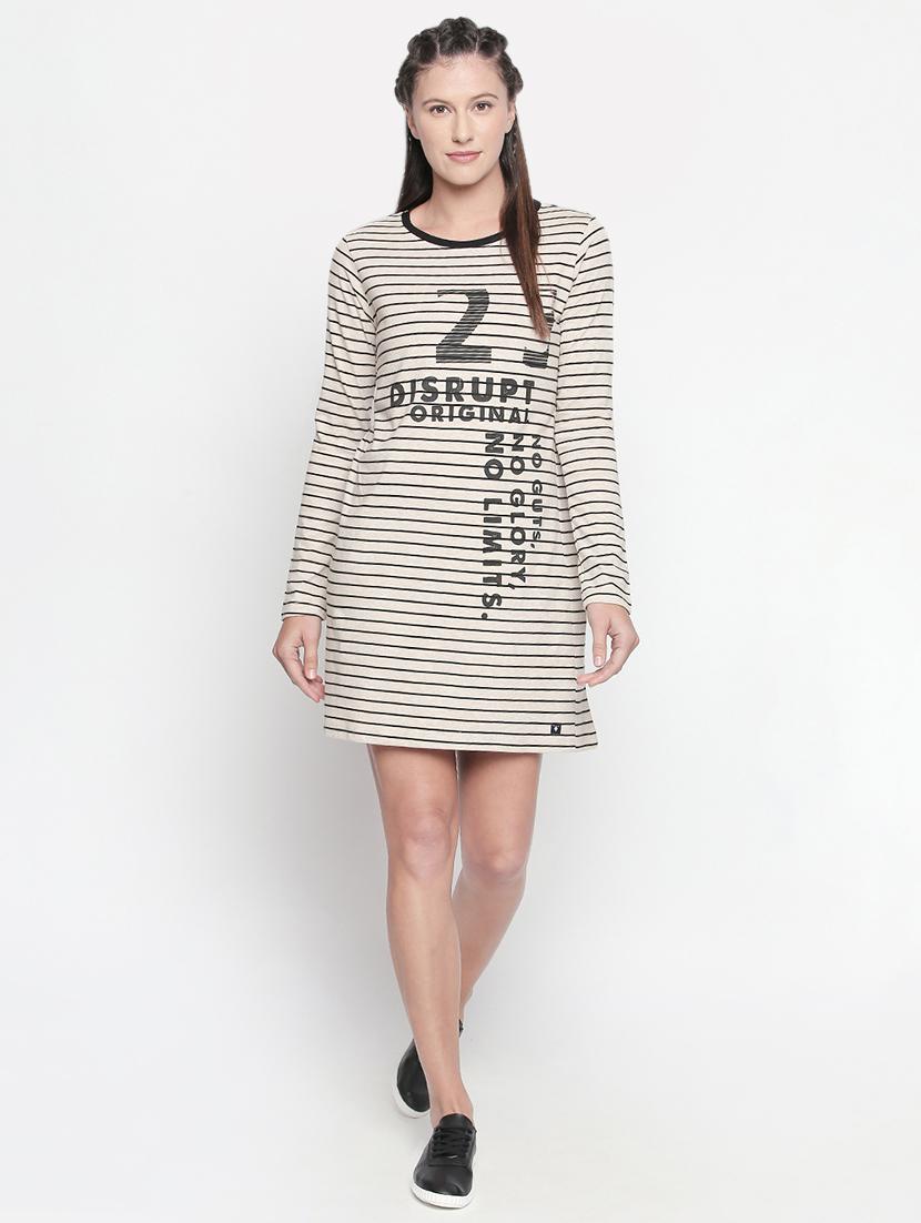 round neck striped quirky shift dress - 16501573 - Zoom Image - 4