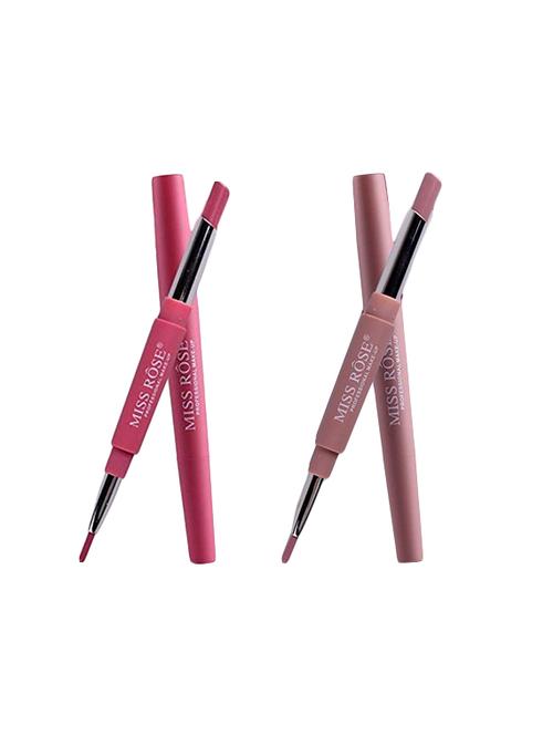 miss rose combo of 2 lip liner plus lipsticks, (3-6) - 16502083 - Standard Image - 1