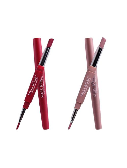 miss rose combo of 2 lip liner plus lipsticks, (4-6) - 16502094 - Standard Image - 1