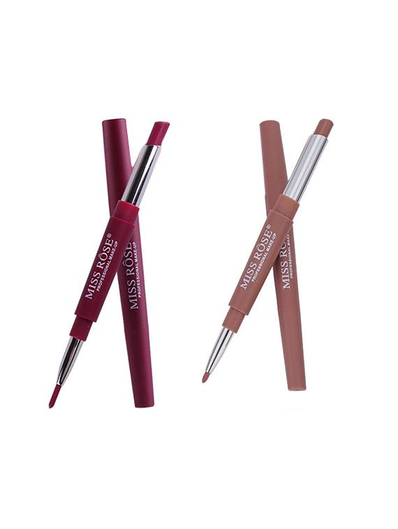 miss rose combo of 2 lip liner plus lipsticks, (5-33) - 16502107 - Zoom Image - 1