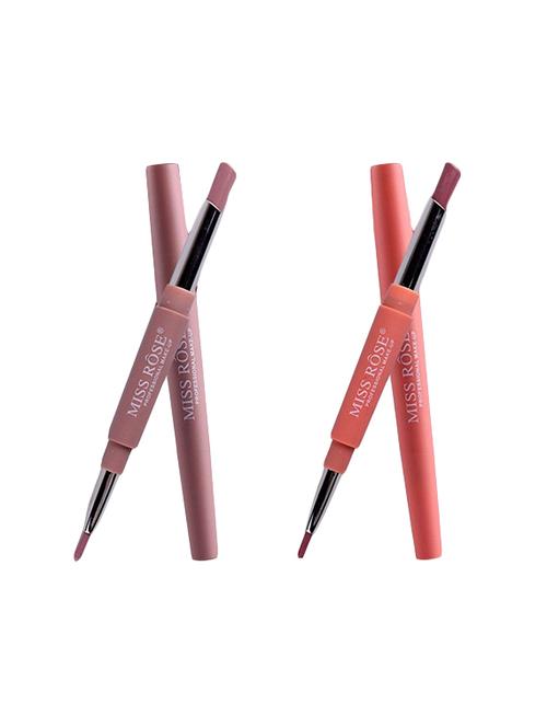 miss rose combo of 2 lip liner plus lipsticks, (6-7) - 16502114 - Standard Image - 1