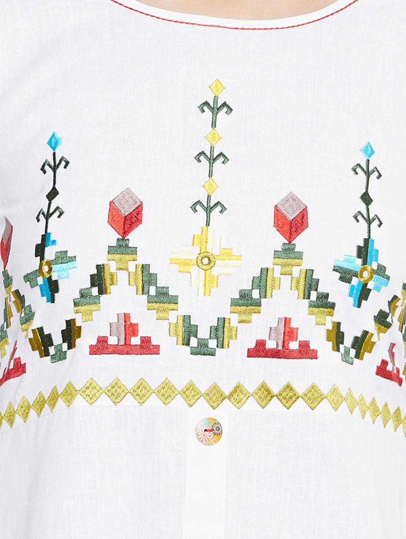 embroidered straight kurta - 16502284 - Zoom Image - 4