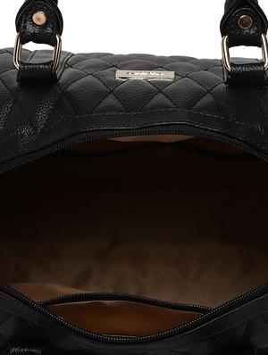 black leatherette (pu) regular handbag - 16502364 - Standard Image - 3