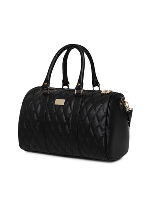 black leatherette (pu) regular handbag - 16502364 - Standard Image - 5
