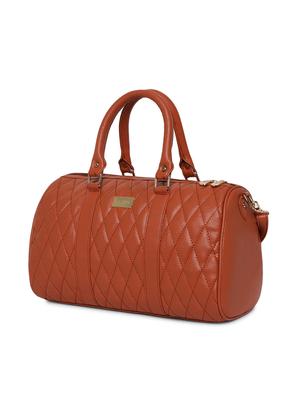 tan leatherette (pu) regular handbag - 16502369 - Standard Image - 4