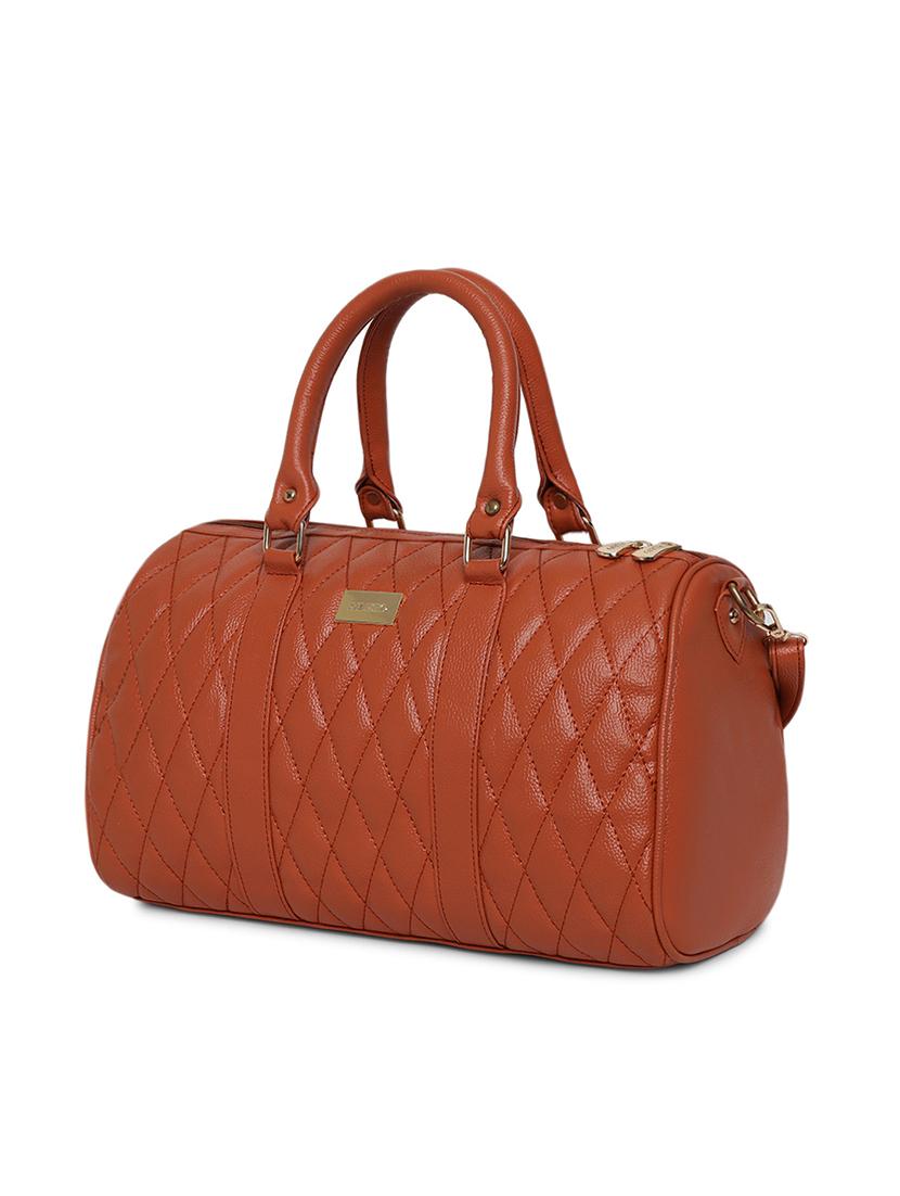 tan leatherette (pu) regular handbag - 16502369 - Zoom Image - 4