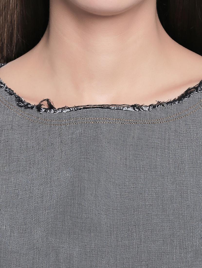 distress detail denim crop top - 16502420 - Zoom Image - 4