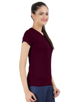 v- neck solid tee - 16502949 - Standard Image - 2