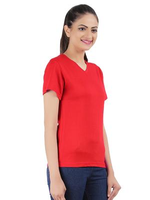 v- neck solid tee - 16502951 - Standard Image - 2