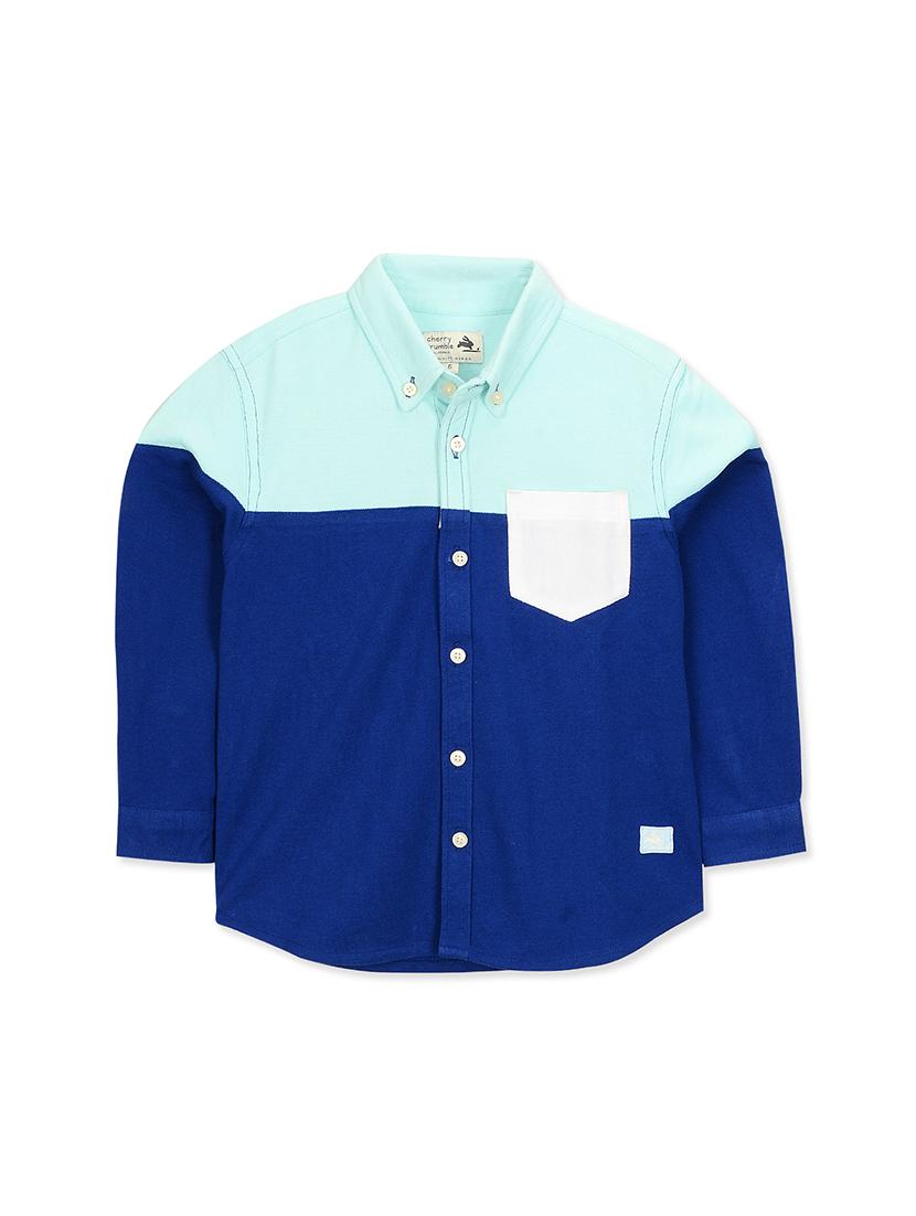 blue polyester shirt - 16503669 - Zoom Image - 1