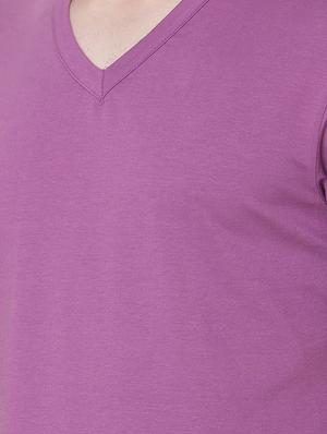 purple solid t-shirt - 16503982 - Standard Image - 5