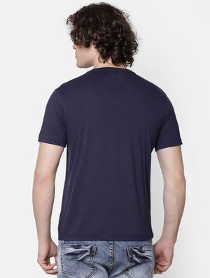 blue solid t-shirt - 16503985 - Standard Image - 3