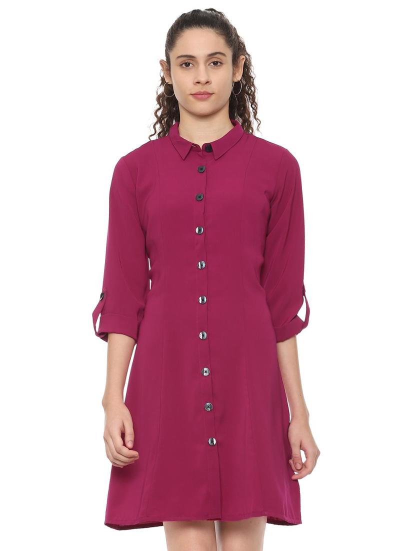 button up a-line dress - 16504016 - Zoom Image - 1