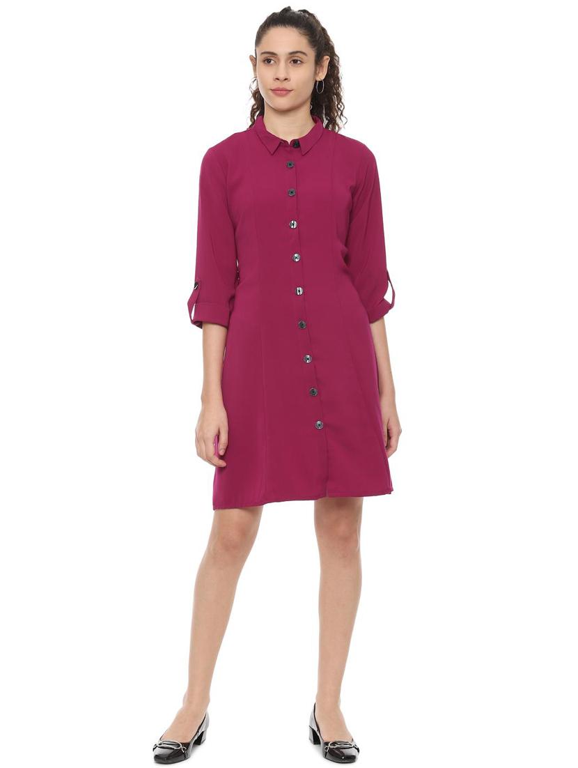 button up a-line dress - 16504016 - Zoom Image - 3