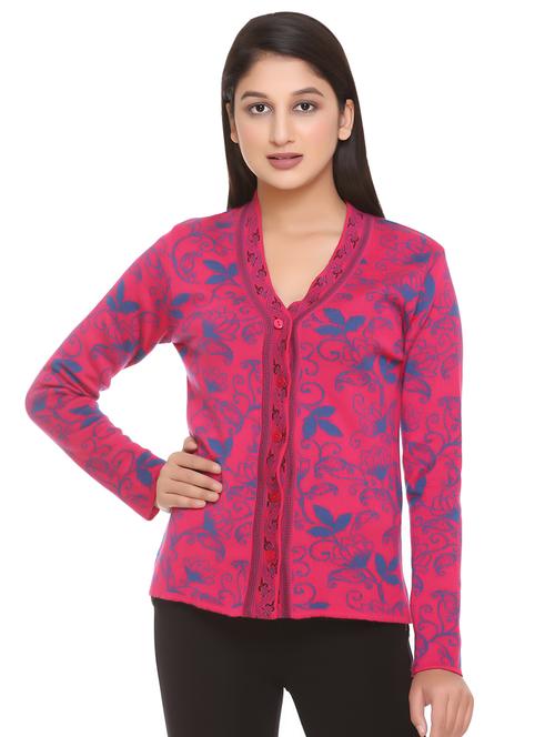 long sleeved floral cardigan - 16504313 - Very Small Image - 1