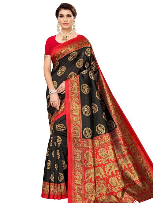 printed mysore silk saree with blouse - 16504455 - Standard Image - 1