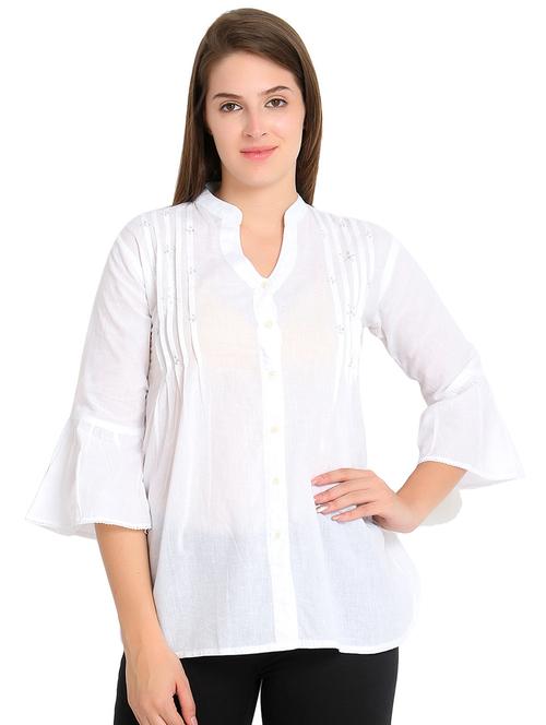 pintucks straight kurti - 16504557 - Standard Image - 1