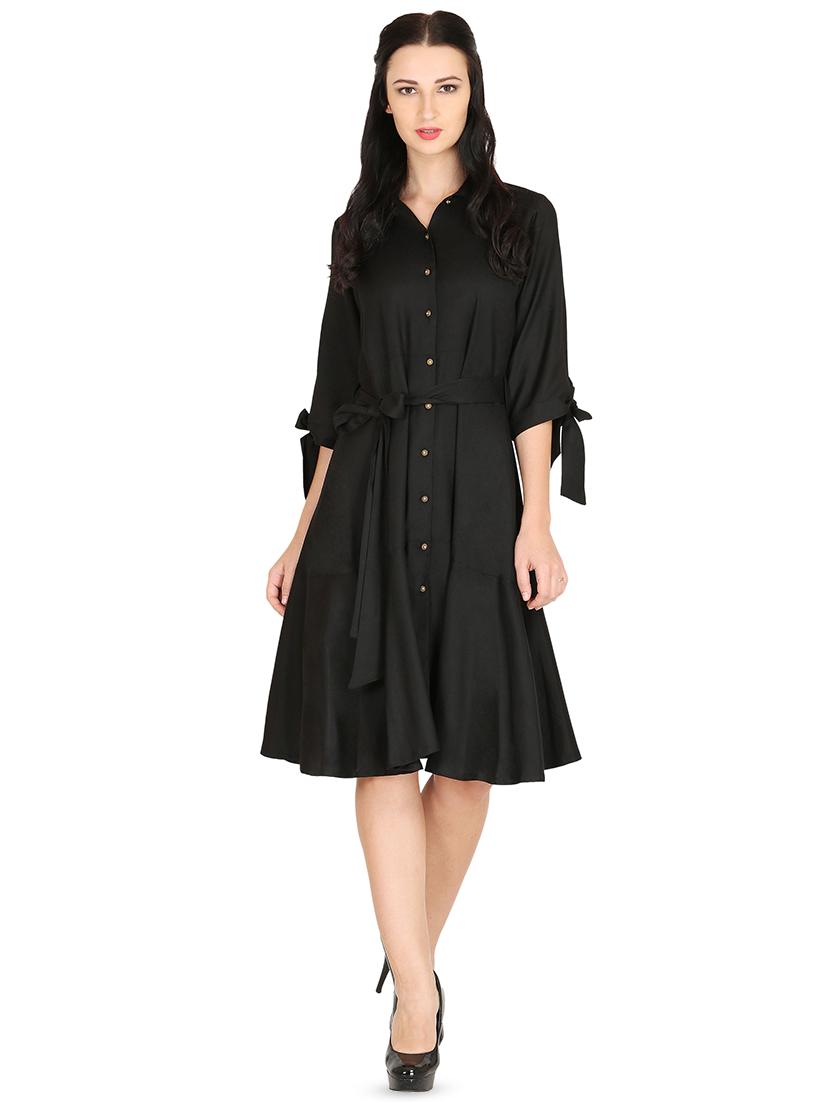 tie knot detail shirt dress - 16504560 - Zoom Image - 1