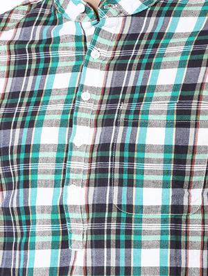 blue checkered short kurta - 16504703 - Standard Image - 5
