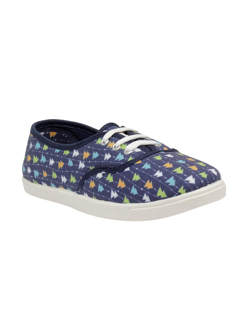 blue canvas slip on casual shoes - 16504734 - Zoom Image - 1