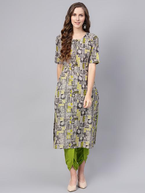 printed straight kurta - 16504815 - Standard Image - 1