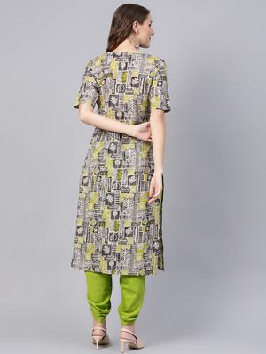 printed straight kurta - 16504815 - Standard Image - 3
